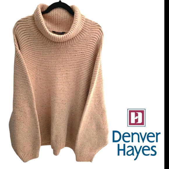 Denver Hayes Oversized Knit Sweater Cream Confetti Plus Size XXL - Picture 1 of 4